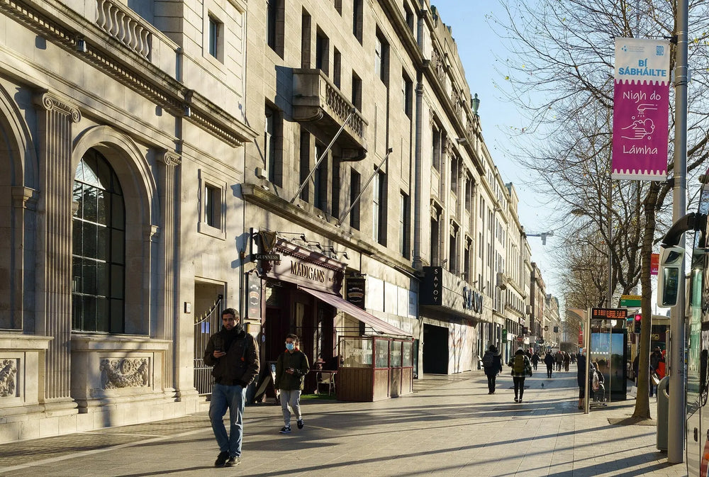 Genuine photograph of O Connell Street in Dublin city centre