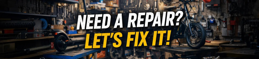 Electric scooter solid tyre repair and fitting at LIFTY Labs Dublin