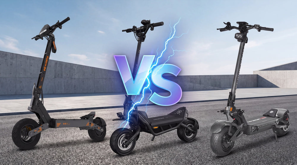 Teverun, KuKirin and Rovoron electric scooters in a three-way VS battle