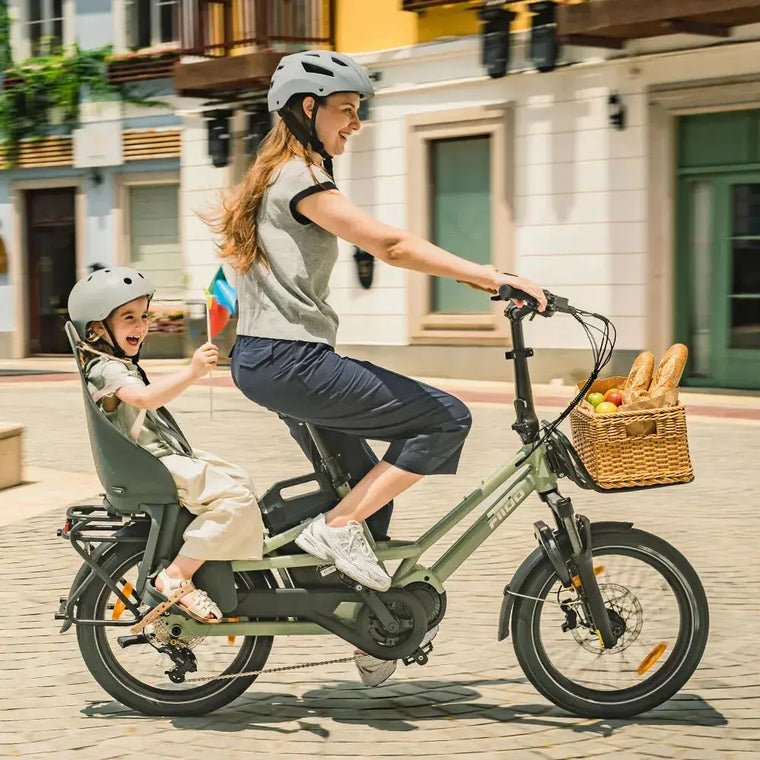Fiido T3 Family Cargo Electric Bike rider view in Ireland