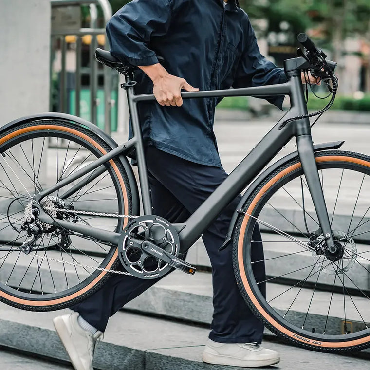 Fiido C21 E-Gravel Electric Bike rider view in Ireland