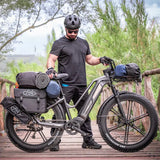 Fiido Titan Fat Tyre Touring Electric Bike rider view in Ireland