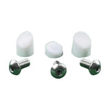 White Mudguard Caps And 3 Stainless Steel Screws Xiaomi M365 & Pro
