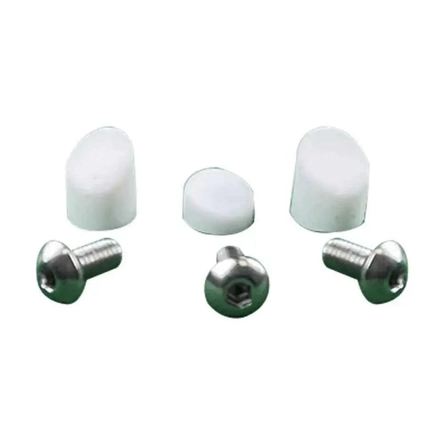 White Mudguard Caps And 3 Stainless Steel Screws Xiaomi M365 & Pro