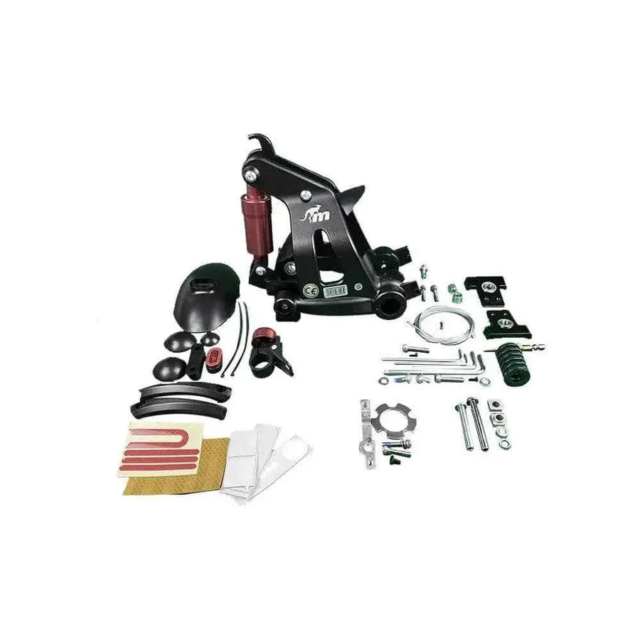 Black and Red Monorim Rear Suspension
