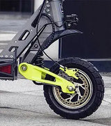 Langfeite C5 Dual 60V 27Ah electric scooter rear suspension and wheel detail