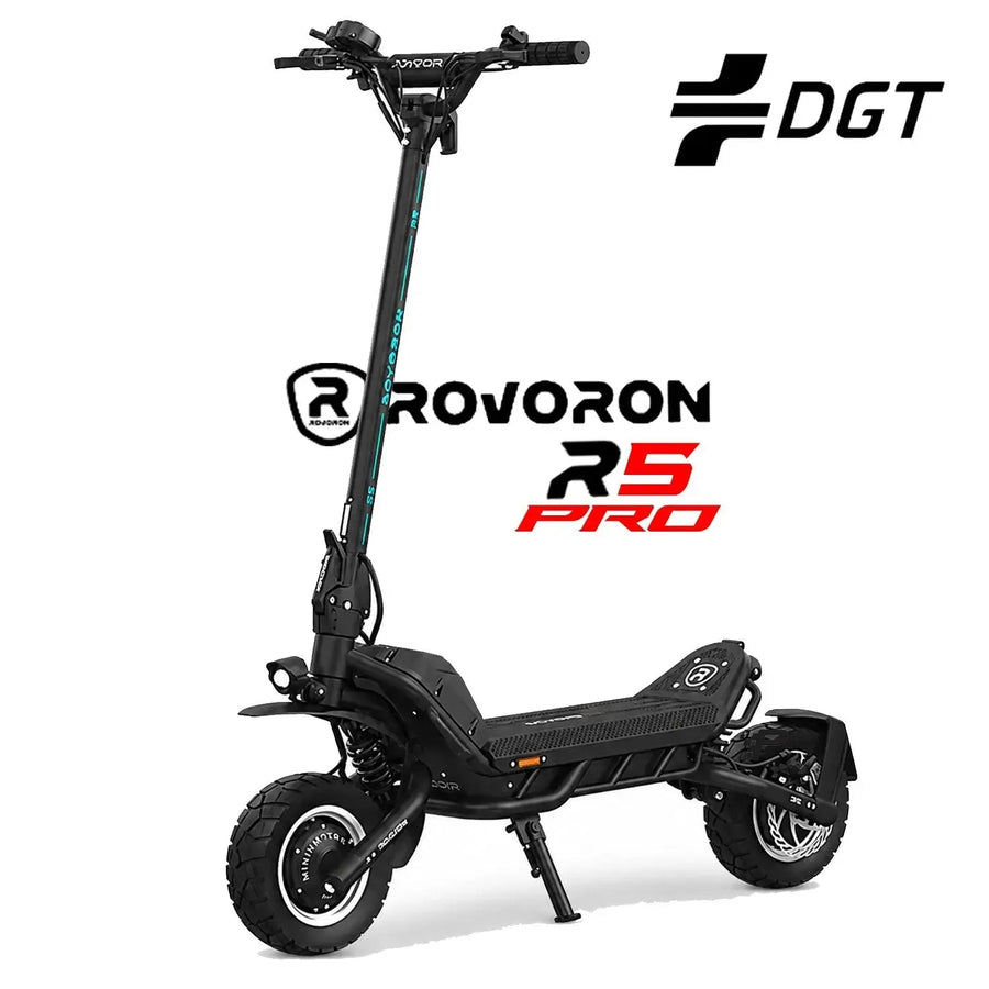 Rovoron R5 Pro electric scooter in black — pre-order at The Lifty Electric Ireland