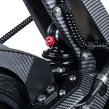 Teverun Fighter Mini Pro eKFV front suspension adjustment close-up